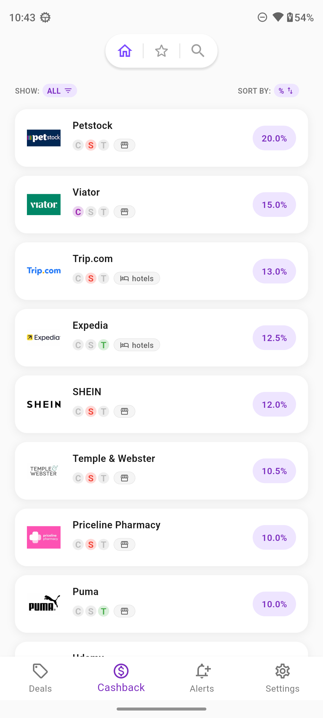 Pelicash app screenshot